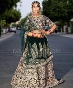 Bottle Green Lehenga Choli