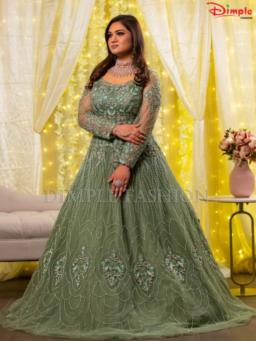 Green Gown for wedding