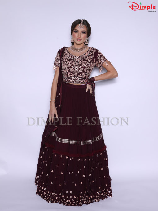 Wine gown / lehenga choli